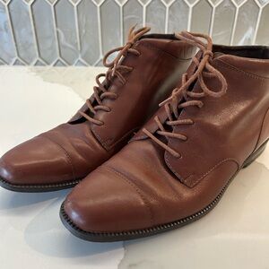 Vintage Naturalizer Beown Leather Lace Up Boots
